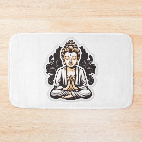 Item preview, Black White buddha Buddhist symbol , 3D Black White statue designed and sold by MartynGrey.