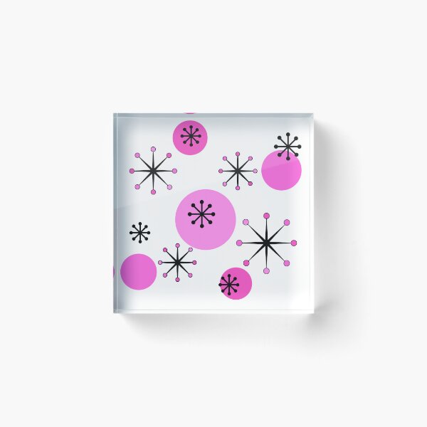 Item preview, Atomic Era Starbursts Pink designed and sold by thepixelgarden.