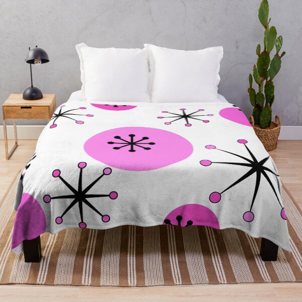 Item preview, Atomic Era Starbursts Pink designed and sold by thepixelgarden.