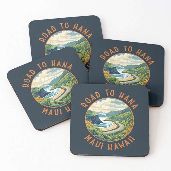 Item preview, Road to Hana Maui Hawaii Retro Distressed Circle designed and sold by KrisSidDesigns.