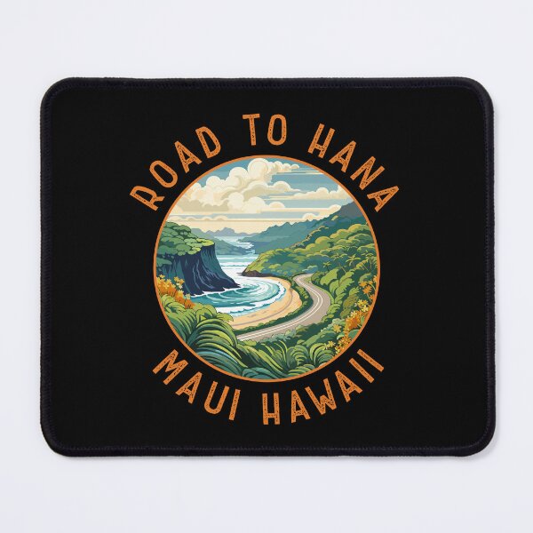 Item preview, Road to Hana Maui Hawaii Retro Distressed Circle designed and sold by KrisSidDesigns.