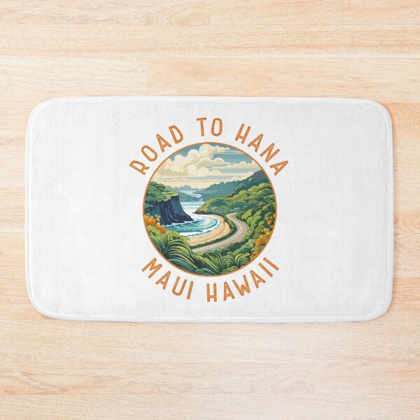 Item preview, Road to Hana Maui Hawaii Retro Distressed Circle designed and sold by KrisSidDesigns.