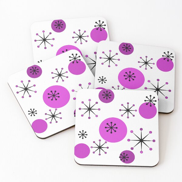 Item preview, Atomic Era Starbursts Purple designed and sold by thepixelgarden.