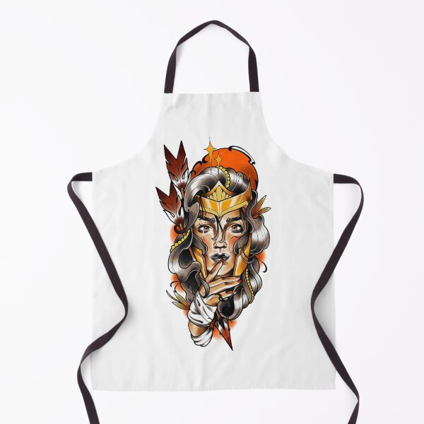 Item preview, Neotraditional Amazonian Woman Portrait Tattoo designed and sold by AbiTattooArt.