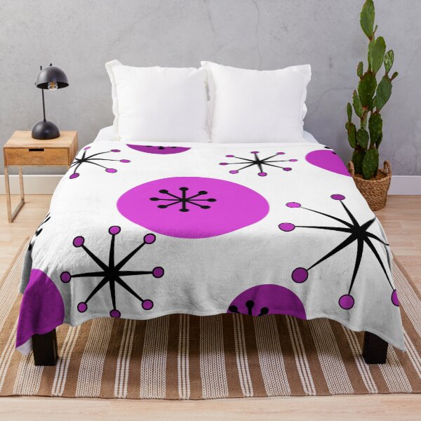 Item preview, Atomic Era Starbursts Purple designed and sold by thepixelgarden.