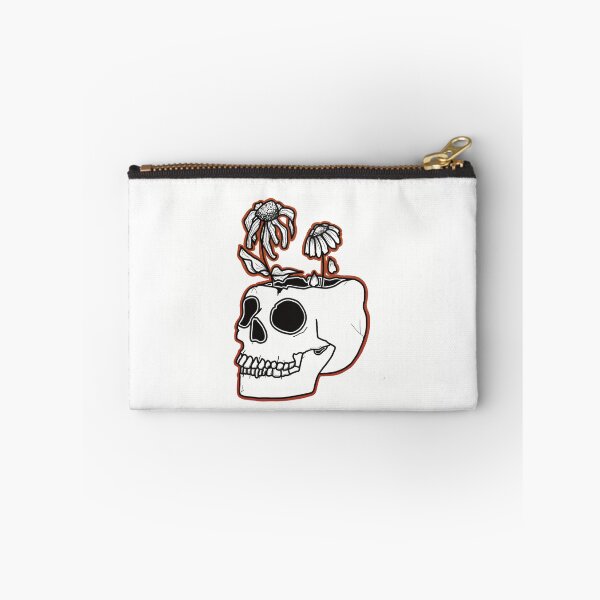 Item preview, Skull vase with wilting flowers designed and sold by Thebusybeestore.