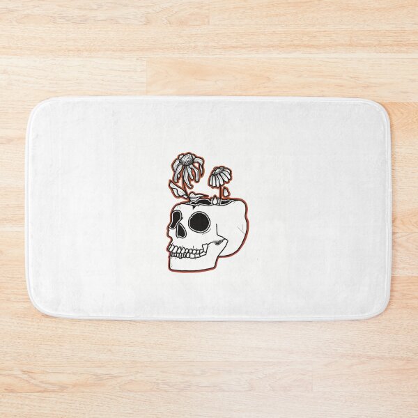 Item preview, Skull vase with wilting flowers designed and sold by Thebusybeestore.