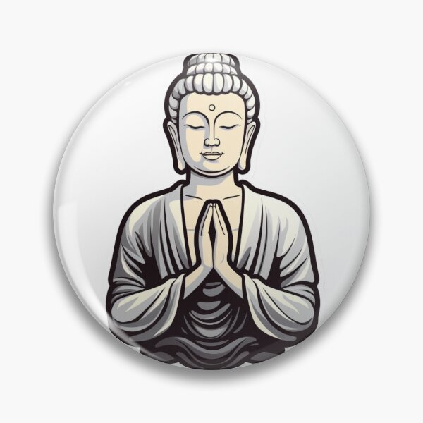 Item preview, Black White buddha Digital Art, buddha Modern art 3D designed and sold by MartynGrey.