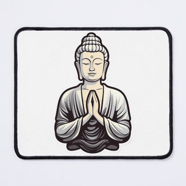 Item preview, Black White buddha Digital Art, buddha Modern art 3D designed and sold by MartynGrey.