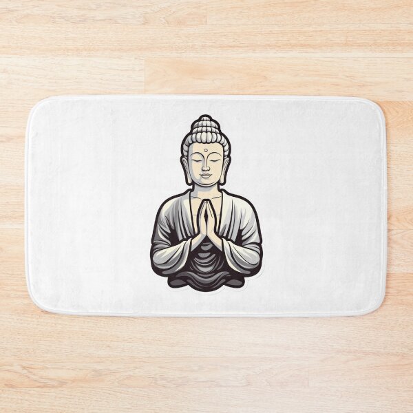 Item preview, Black White buddha Digital Art, buddha Modern art 3D designed and sold by MartynGrey.