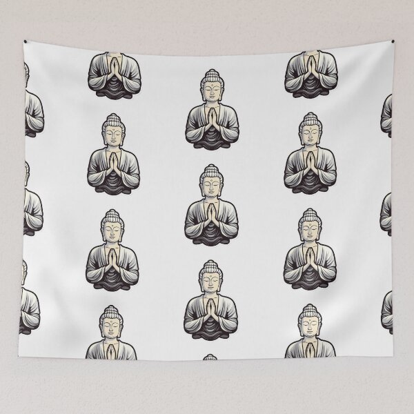 Item preview, Black White buddha Digital Art, buddha Modern art 3D designed and sold by MartynGrey.