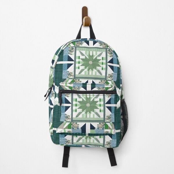 Item preview, Green blue Patchwork designed and sold by Roxburylane.