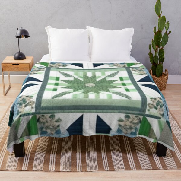 Item preview, Green blue Patchwork  designed and sold by Roxburylane.