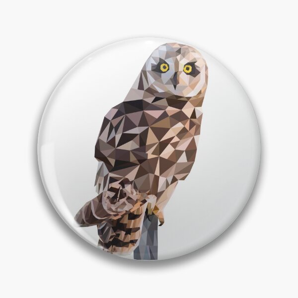 Item preview, Illustrated owl in polygonal style in brown tones designed and sold by shennix.