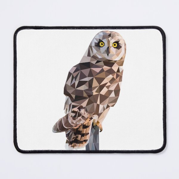 Item preview, Illustrated owl in polygonal style in brown tones designed and sold by shennix.