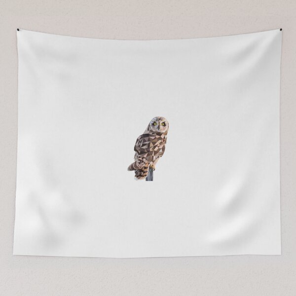 Item preview, Illustrated owl in polygonal style in brown tones designed and sold by shennix.