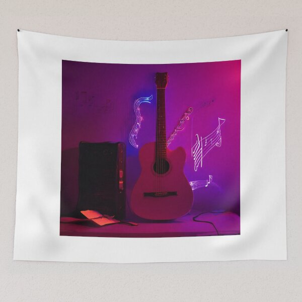 Item preview, Guitar, harp and fluttering notes designed and sold by mariolasworld.