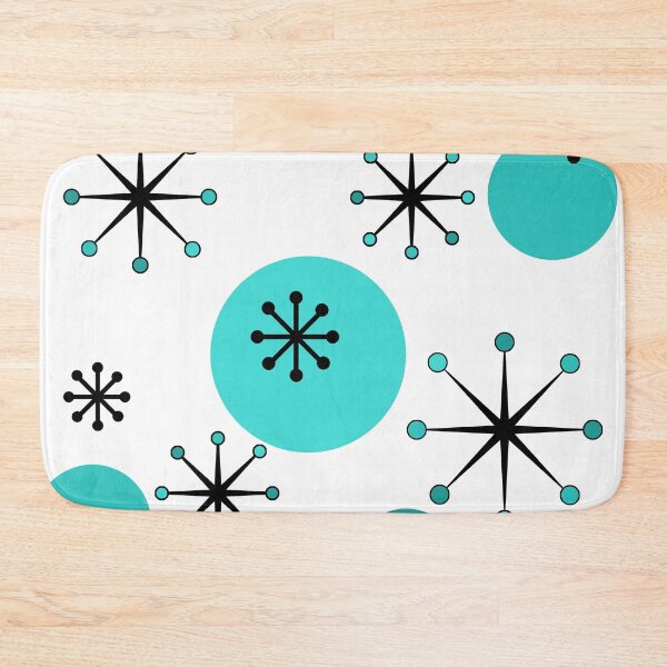 Item preview, Atomic Era Starbursts Turquoise designed and sold by thepixelgarden.