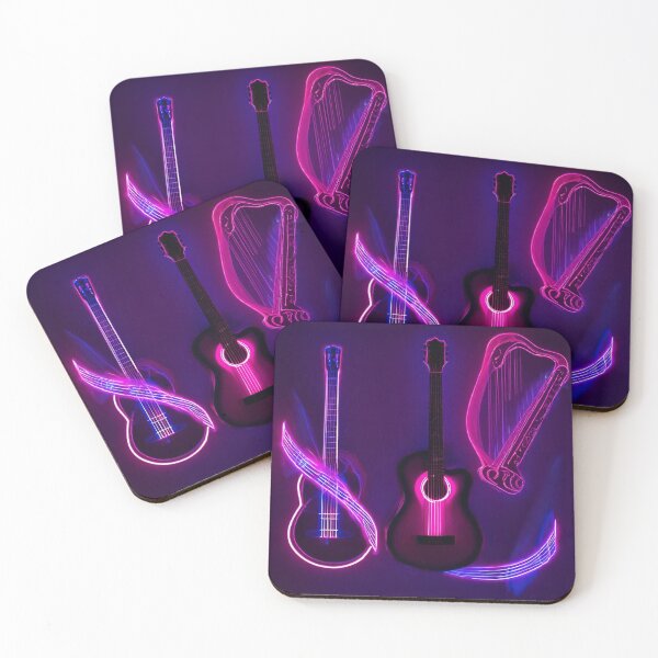 Item preview, Guitar, harp and fluttering notes designed and sold by mariolasworld.