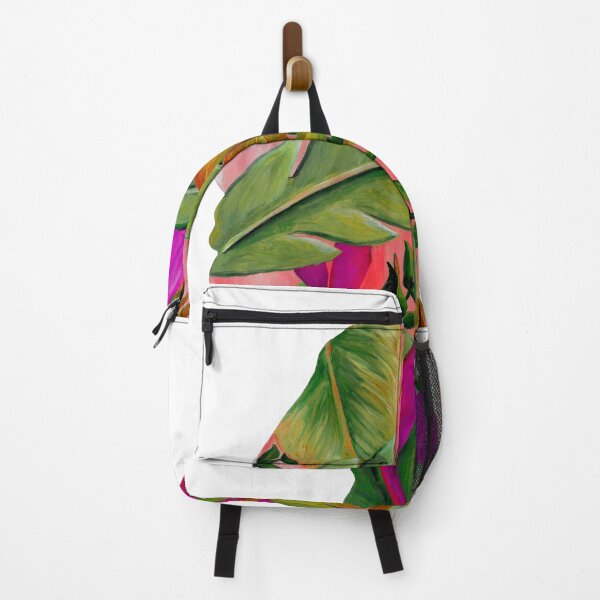 Item preview, Woman with tropical plants - Botanical woman as a portrait in acrylic designed and sold by RebeccaFreese.