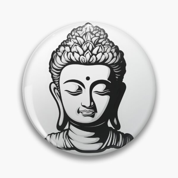 Item preview, Black White buddha, religion stickers, for yoga and focus of attention designed and sold by MartynGrey.