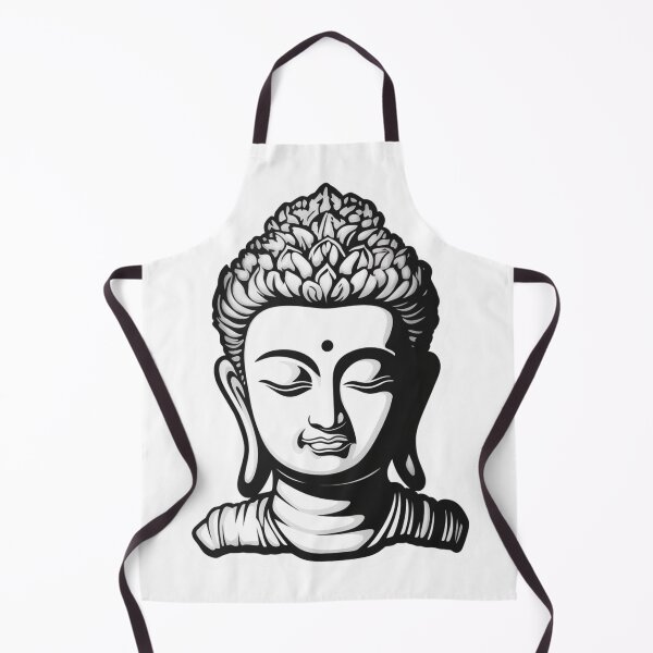 Item preview, Black White buddha, religion stickers, for yoga and focus of attention designed and sold by MartynGrey.