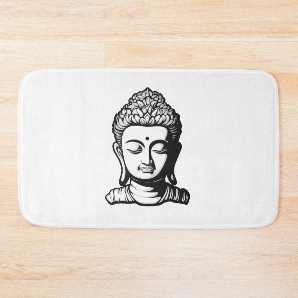 Item preview, Black White buddha, religion stickers, for yoga and focus of attention designed and sold by MartynGrey.