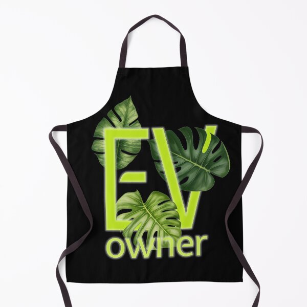 Item preview, EV Owner Green Leaves Electric Vehicle car (lime green GLOW on black) designed and sold by SpottedDesigns.