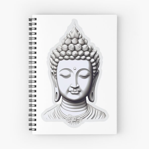 Item preview, Black White buddha , Black White statue for yoga designed and sold by MartynGrey.
