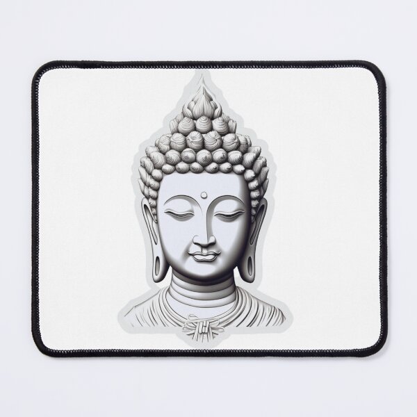 Item preview, Black White buddha , Black White statue for yoga designed and sold by MartynGrey.