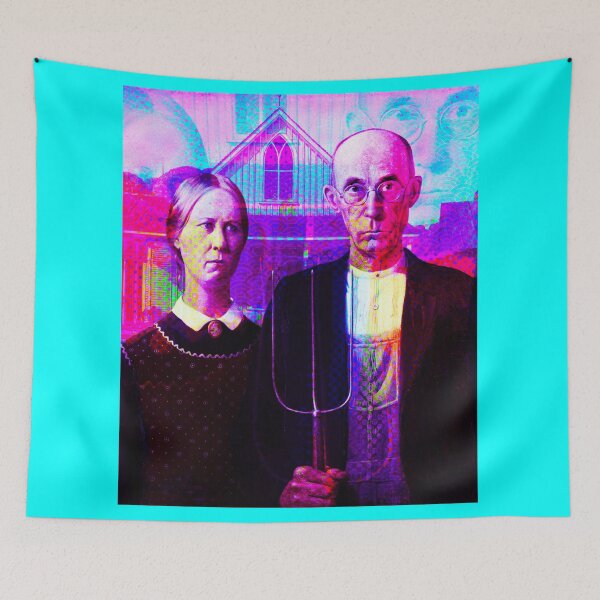 Item preview, Grant Wood’s “American Gothic” Remix  designed and sold by sabreart.