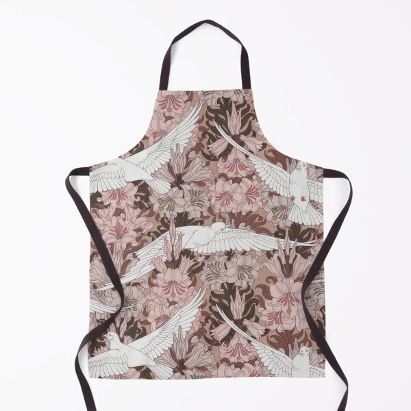 Item preview, Dove and Lily Floral Print Pink designed and sold by VintageArchive.