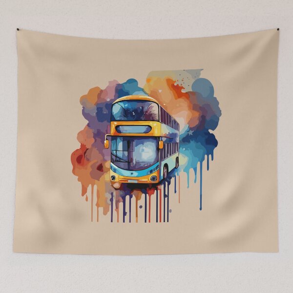 Item preview, Bus Paint DeVibrant Bus Paint Art Design Merch - Unique Handcrafted Bus-Themed Artworksign designed and sold by TrendZ Style.