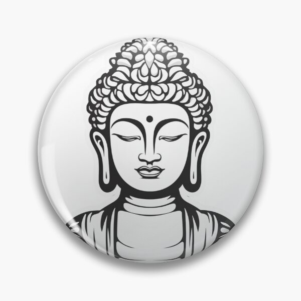 Item preview, Black White buddha Digital Art  Buddhist symbol , decor for your space designed and sold by MartynGrey.