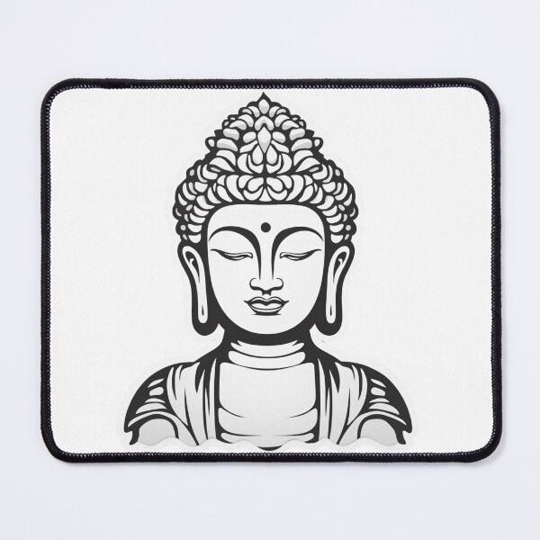 Item preview, Black White buddha Digital Art Buddhist symbol , decor for your space designed and sold by MartynGrey.