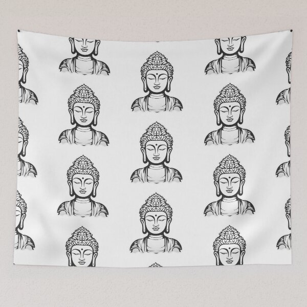 Item preview, Black White buddha Digital Art  Buddhist symbol , decor for your space designed and sold by MartynGrey.