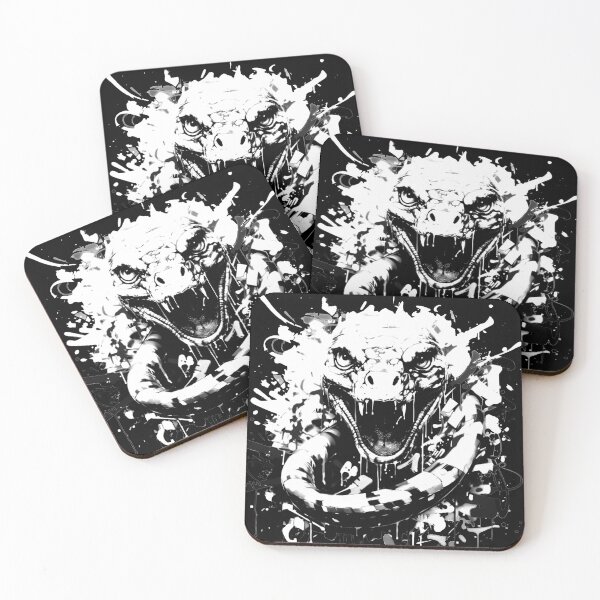 Item preview, Scary Graffiti Viper Snake Fangs Attack - White/Gray designed and sold by ArtstyleAlchemy.