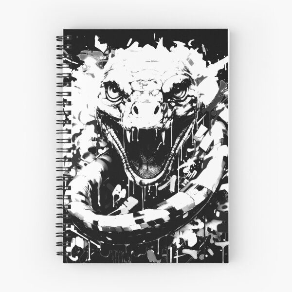 Item preview, Scary Graffiti Viper Snake Fangs Attack - White/Gray designed and sold by ArtstyleAlchemy.