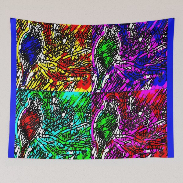 Item preview, Abstract Bird on Branch Warhol Style designed and sold by gleefulme.