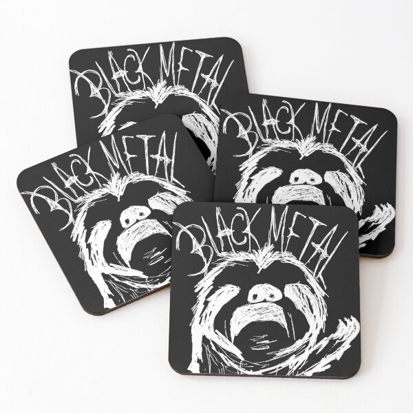 Item preview, Dark and Gritty Black Metal Sloth Meme designed and sold by Michael Stewart.