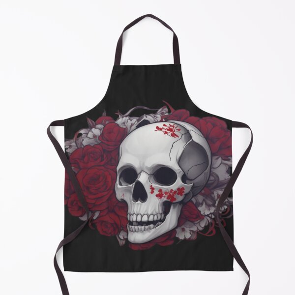 Item preview, Crimson Bouquet of Bones: Flowers and Skull Harmony designed and sold by ArtemExpressio.
