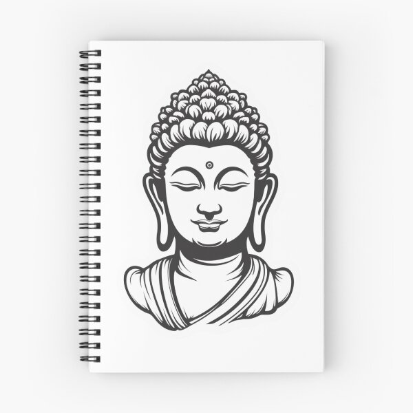 Item preview, Black White buddha for yoga and focus of attention Modern art 3D designed and sold by MartynGrey.