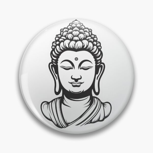 Item preview, Black White buddha for yoga and focus of attention Modern art 3D designed and sold by MartynGrey.