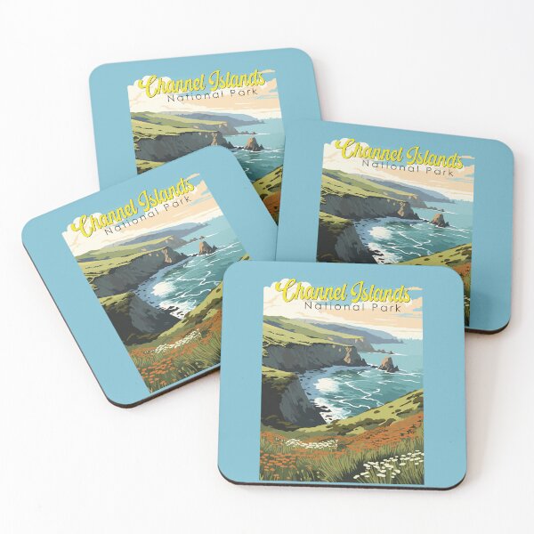 Item preview, Channel Islands National Park Illustration Travel Art Vintage designed and sold by KrisSidDesigns.