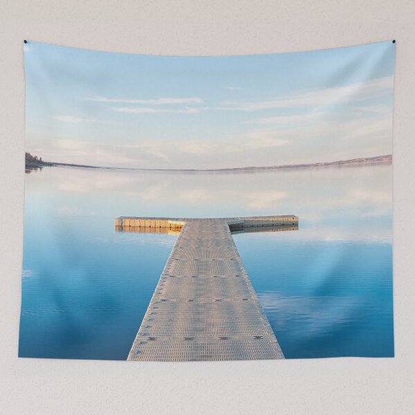 Item preview, Dock and Reflections at Gull Lake Provincial Park designed and sold by Amy Mitchell.