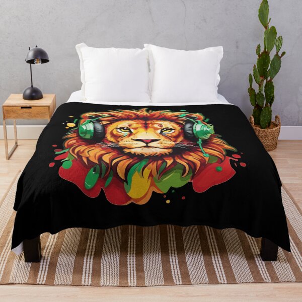 Item preview, Reggae Lion with Headphones designed and sold by reggaeartgifts.
