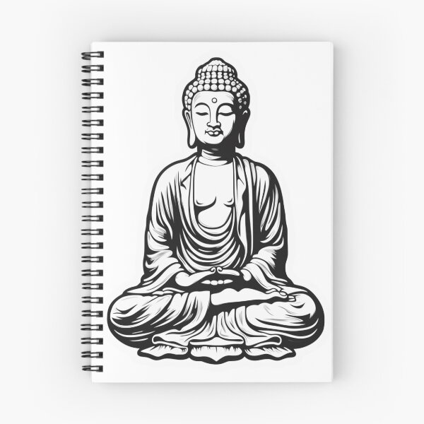 Item preview, Black White buddha Buddhist symbol , 3D Black White statue designed and sold by MartynGrey.