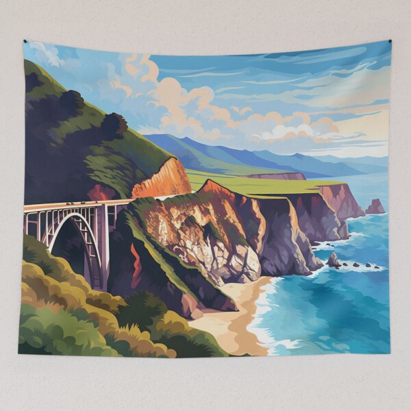 Item preview, A Pop Art Travel Print of Big Sur - California - US  designed and sold by StudioRedKoala.