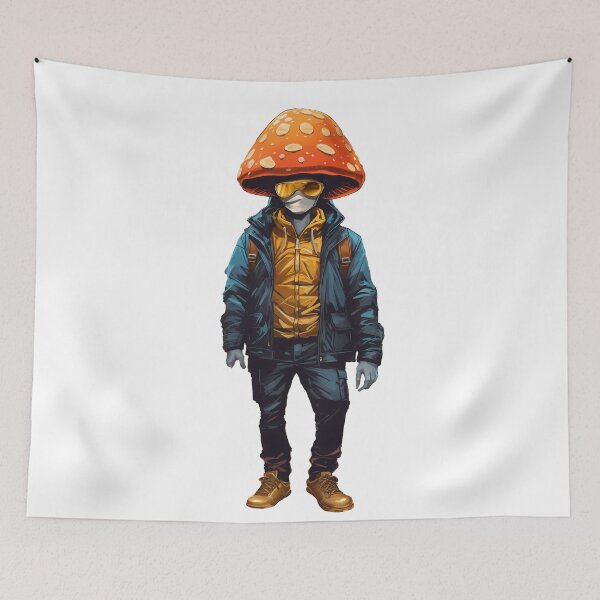 Item preview, Mushroom Man Ready for an adventure, ski mask time designed and sold by wojysmokes.