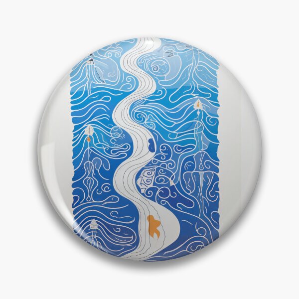 Item preview, Harmonious Mantas and Watercolors: An Asian-inspired Abstraction designed and sold by Piotrek0001.